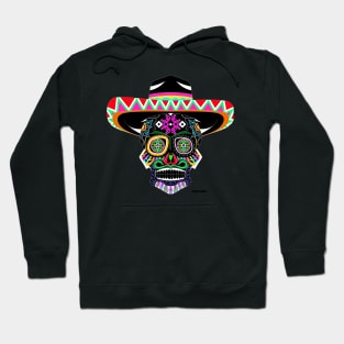 the catrina mariachi in mexican pattern ecopop Hoodie